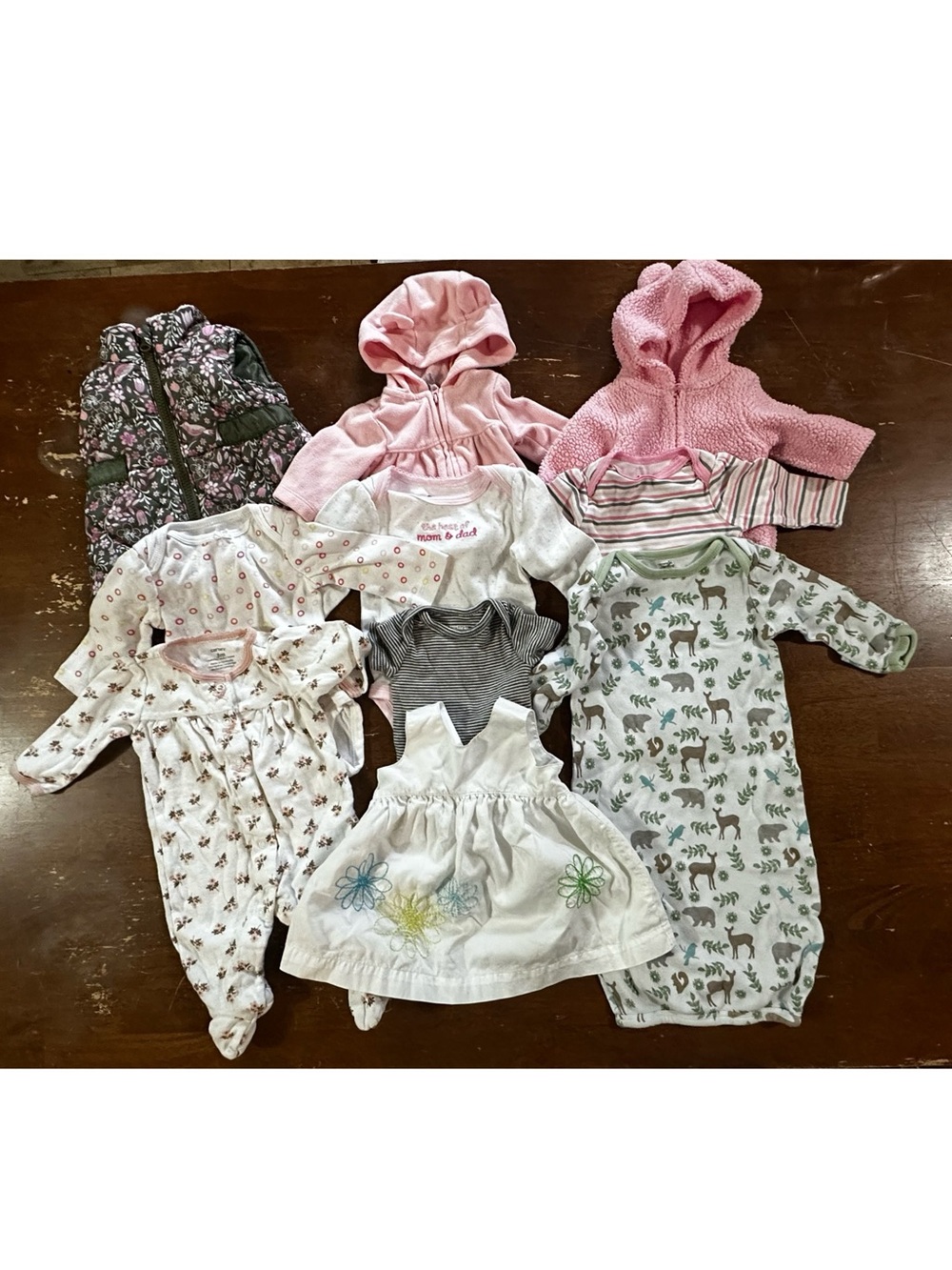 10 Piece Baby Girl Bundle -Sizes Newborn-3 Months